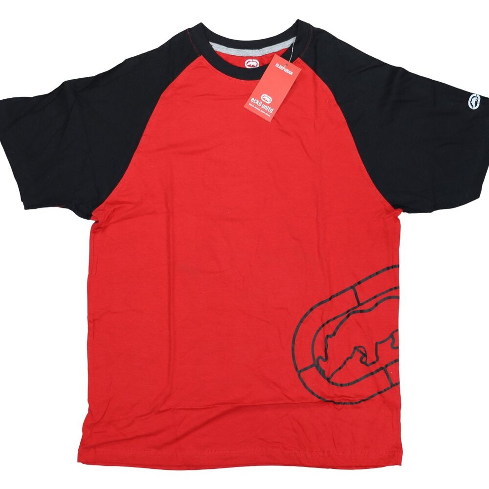 Ecko Short Sleeve Crew Neck Oversized Rhino Raglan Style Men's Sleep T-Shirt NWT